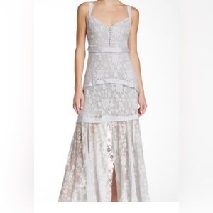 Elizabeth and James Lise Tiered Silk Maxi Dress Size 6